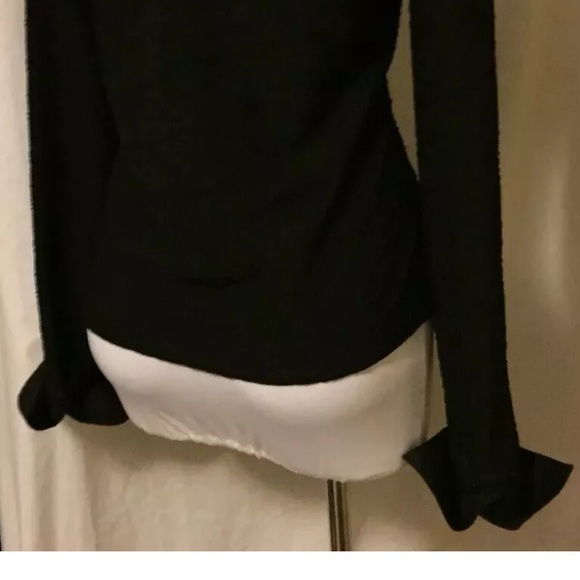 Apostrophe Stretch Large black long sleeve blouse - Picture 6 of 8